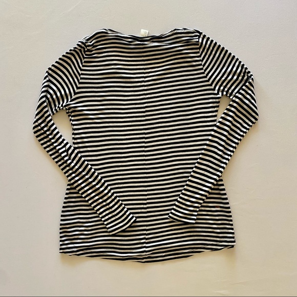 H&M Black and White Striped Long Sleeve Shirt Size Large. Super soft. - Picture 2 of 3